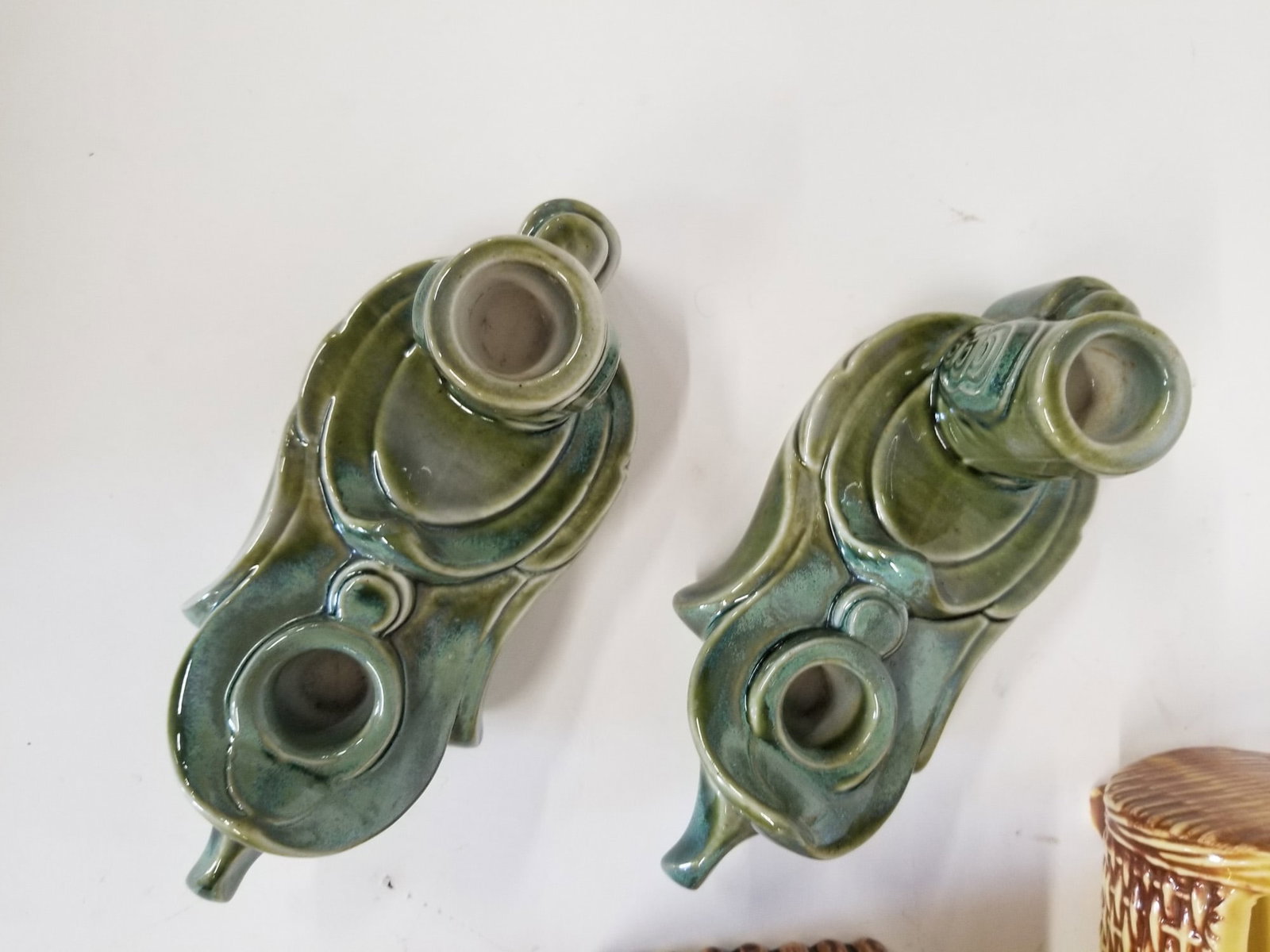 Assortment of Ceramic Succulent Planters ft. McCoy Floraline Swirl Planter - 3
