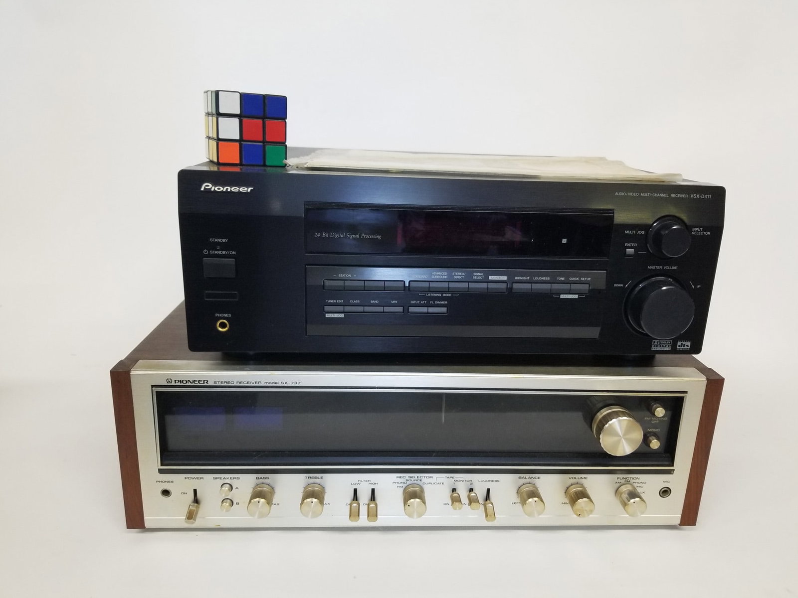 Vintage Pioneer SX-737 Stereo Receiver with VSX-D411 AV Receiver - 2