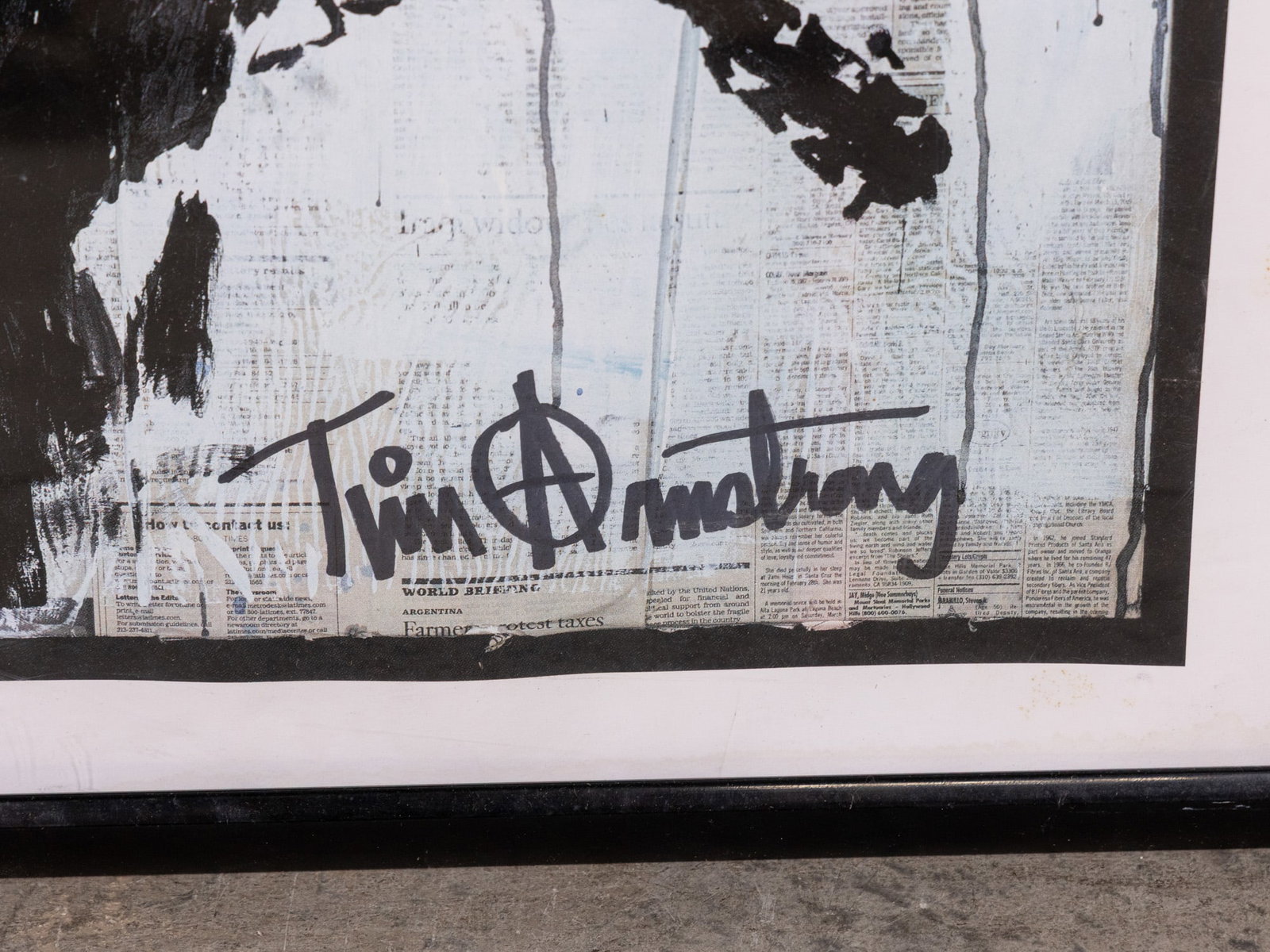 "Lars" Tim Armstrong Signed Poster - 2