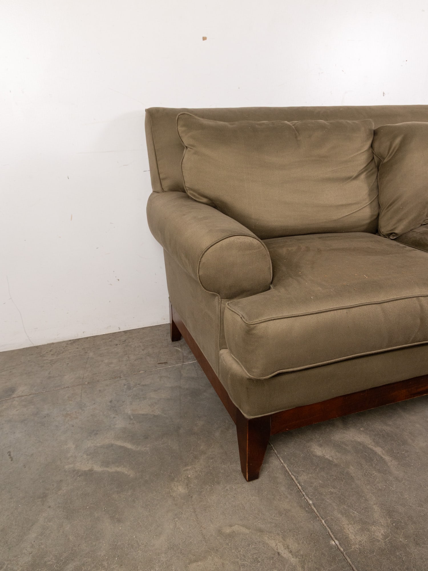 Olive Green Kincaid Custom Upholstery Loveseat - 2