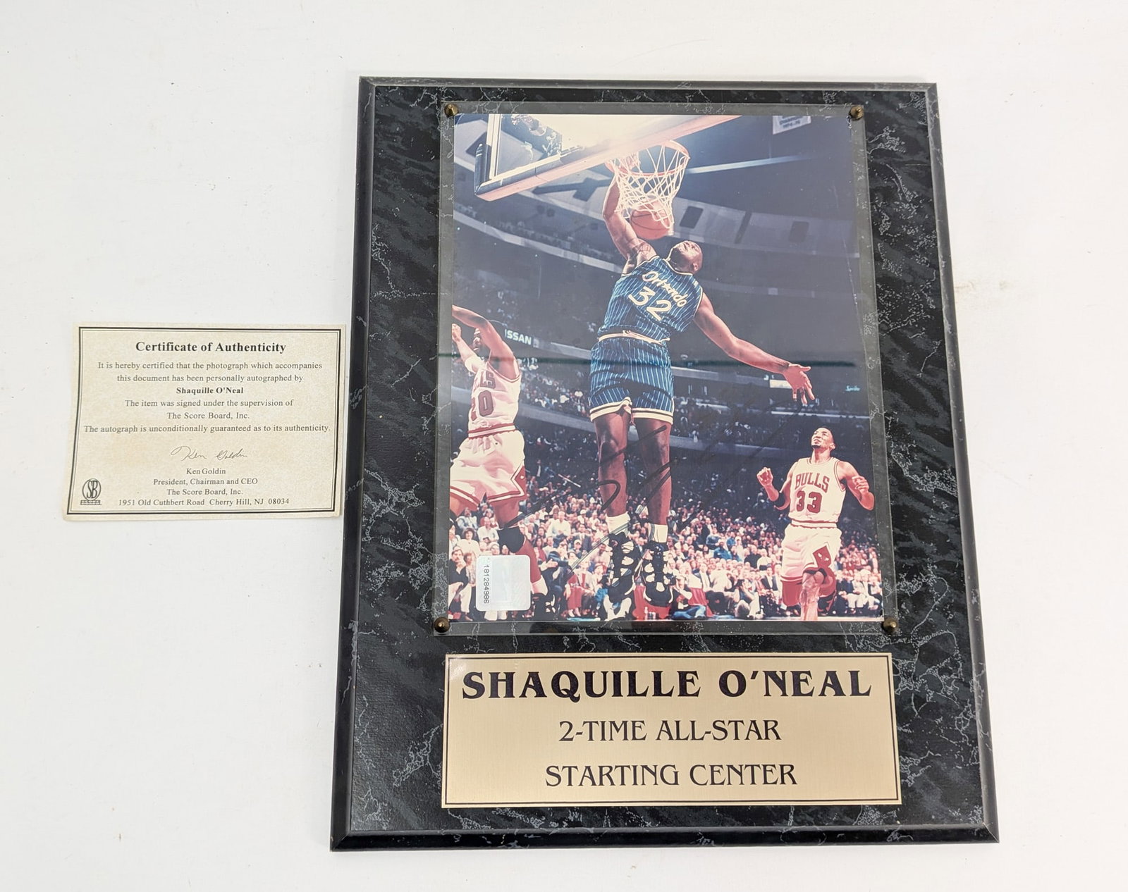 Shaquille O'Neal Signed Orlando Magic Basketball Poster with Ken Goldin COA: Shaquille O'Neal Signed Orlando Magic Basketball Poster with Ken Goldin COA Size 15" x 12" Literature Brooks Auction – Online Auction Terms & Conditions