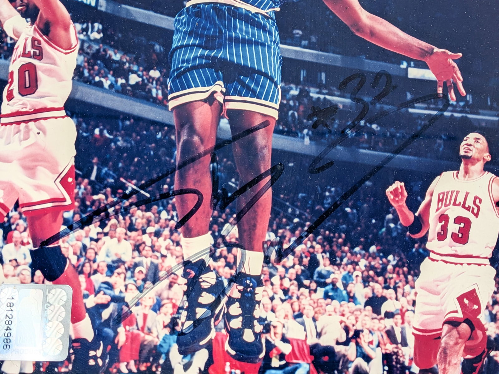 Shaquille O'Neal Signed Orlando Magic Basketball Poster with Ken Goldin COA - 2