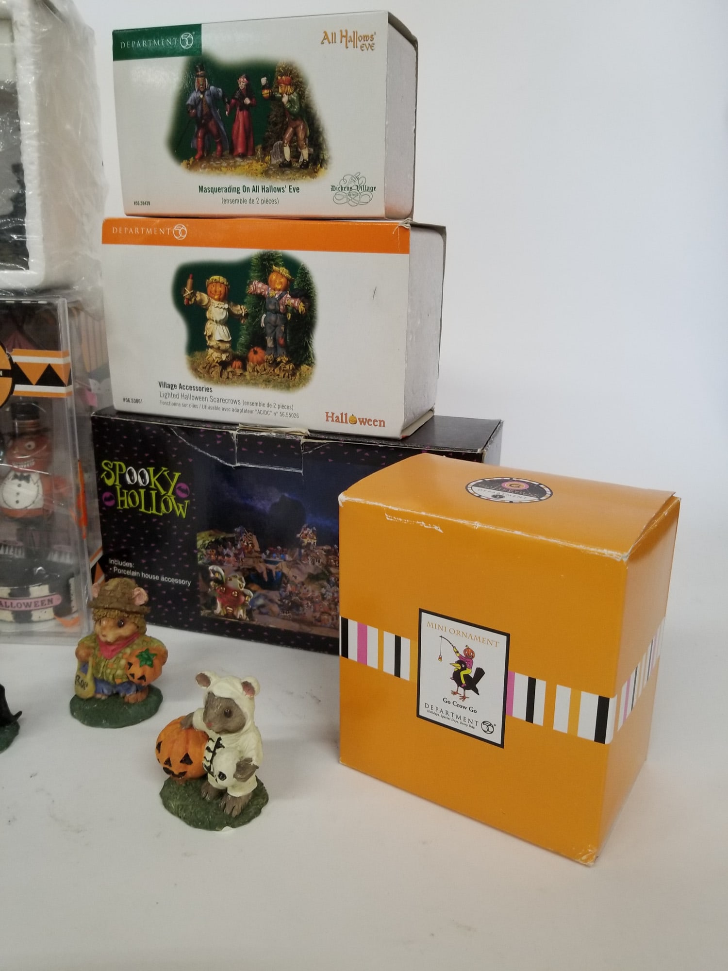 Assortment of Halloween Village Decor - 7