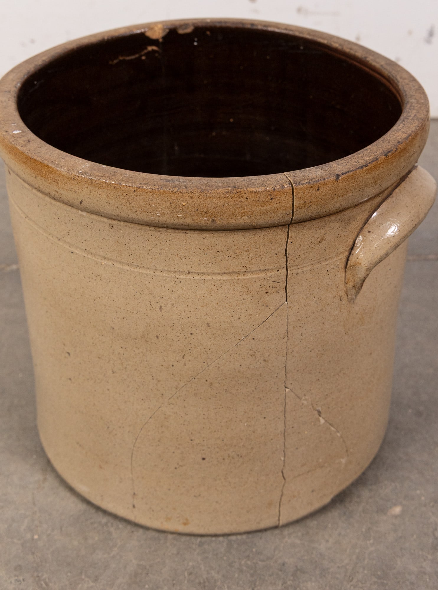 Four Gallon Salt Glazed Stoneware Crock - 4