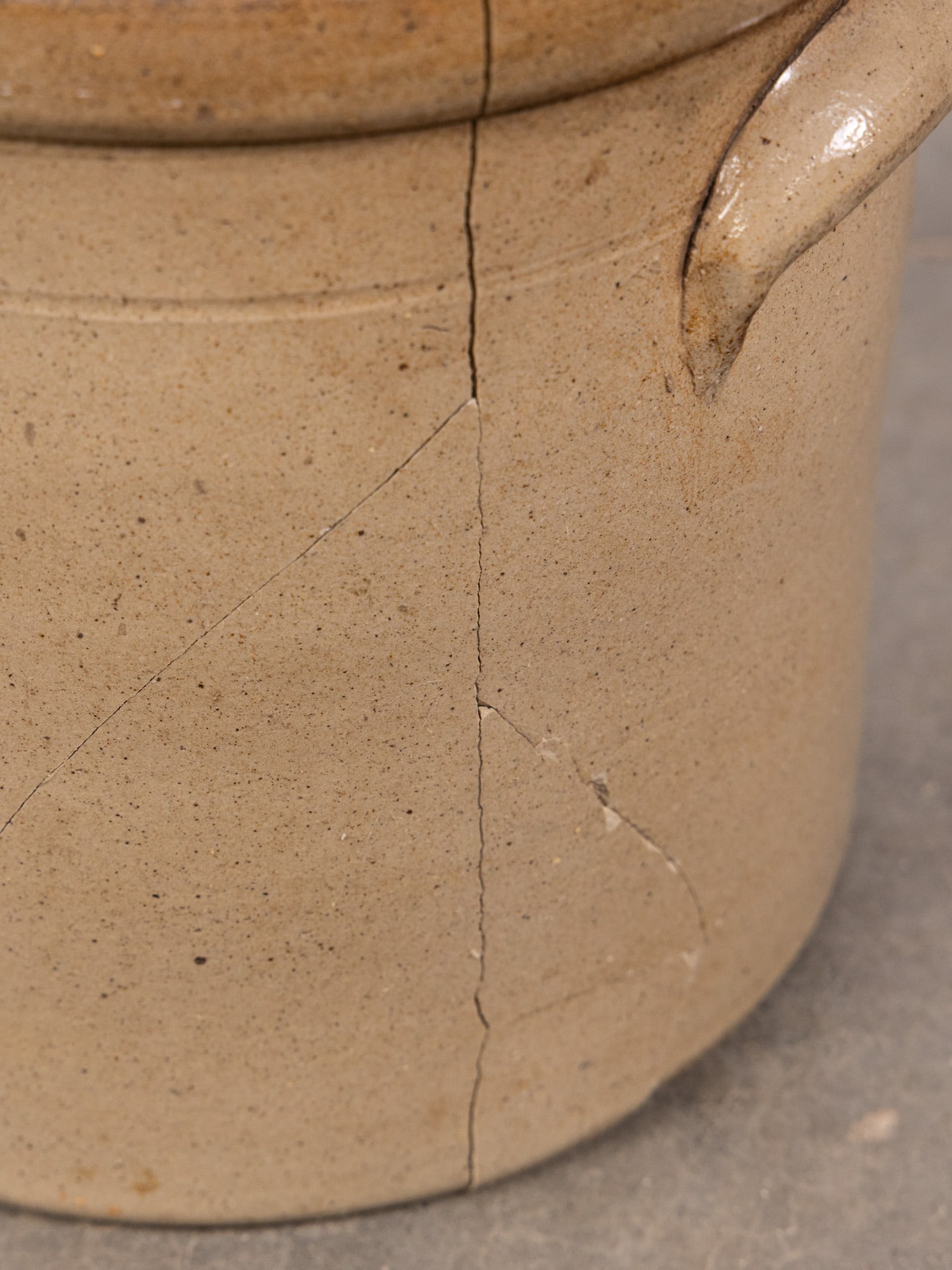 Four Gallon Salt Glazed Stoneware Crock - 5