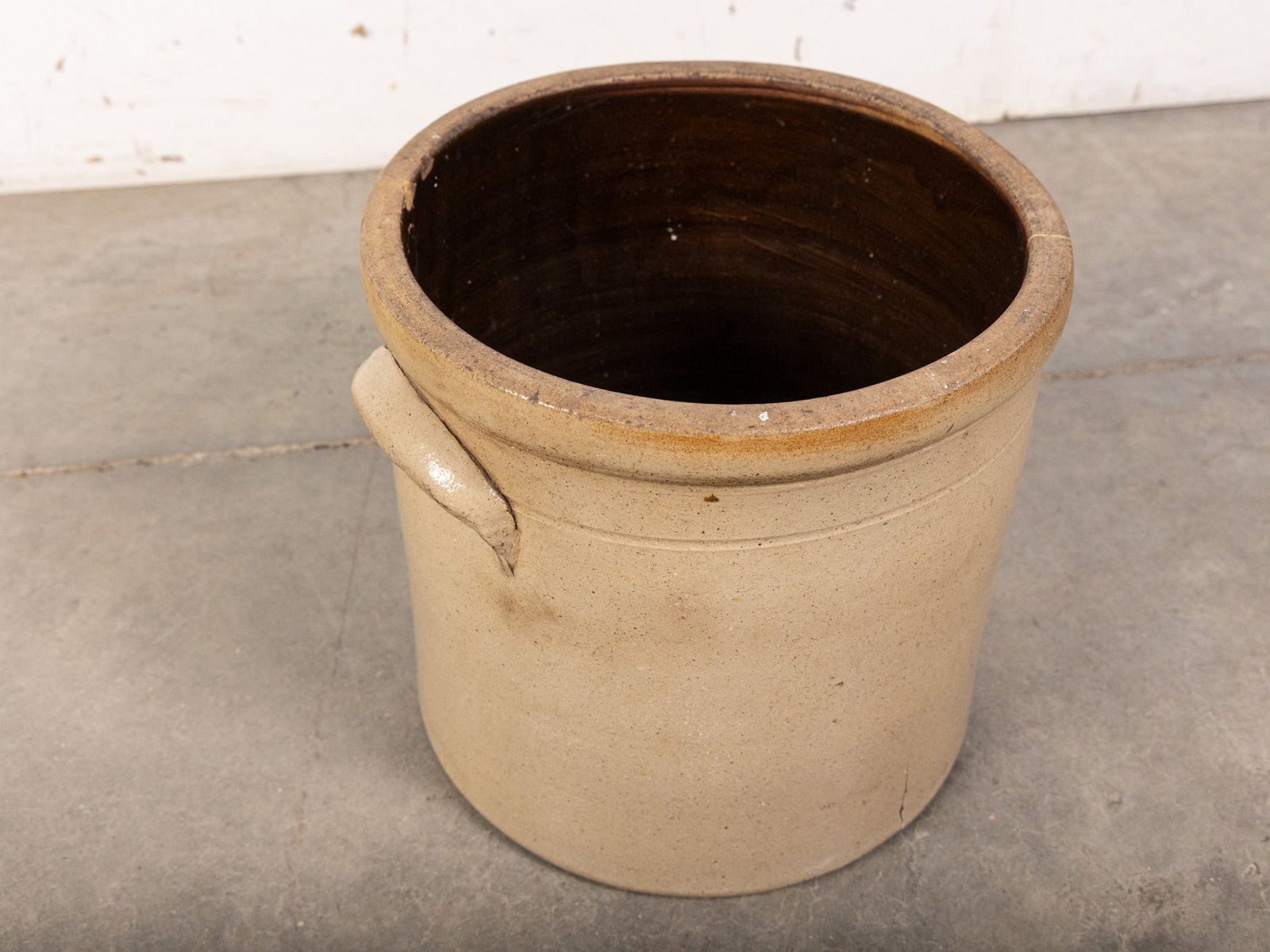Four Gallon Salt Glazed Stoneware Crock - 6