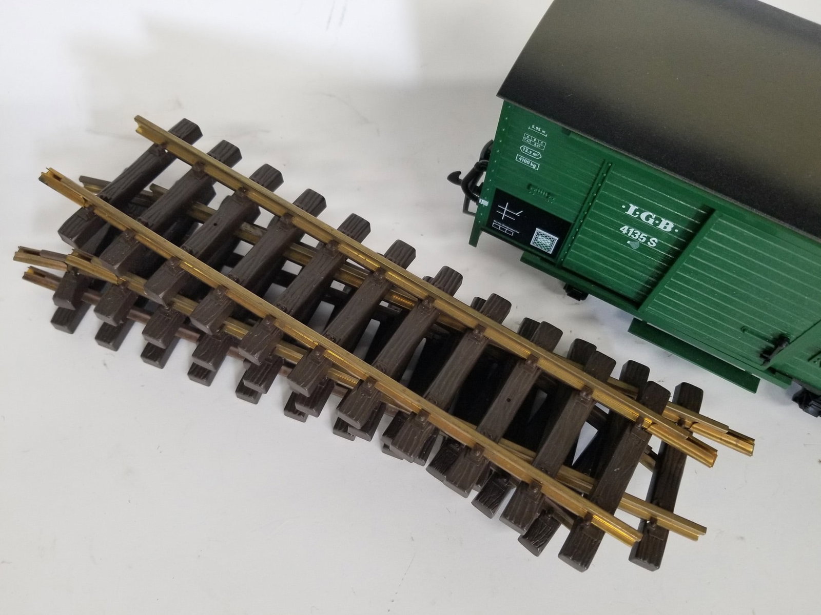 LGB Lehmann Gross Bahn 4135s Steam Sound Car IOB with Additional Track - 4