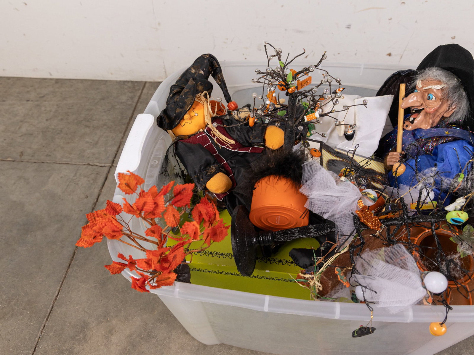 Assortment of Halloween Decor ft. Fiber Optic Cat in Pumpkin - 2