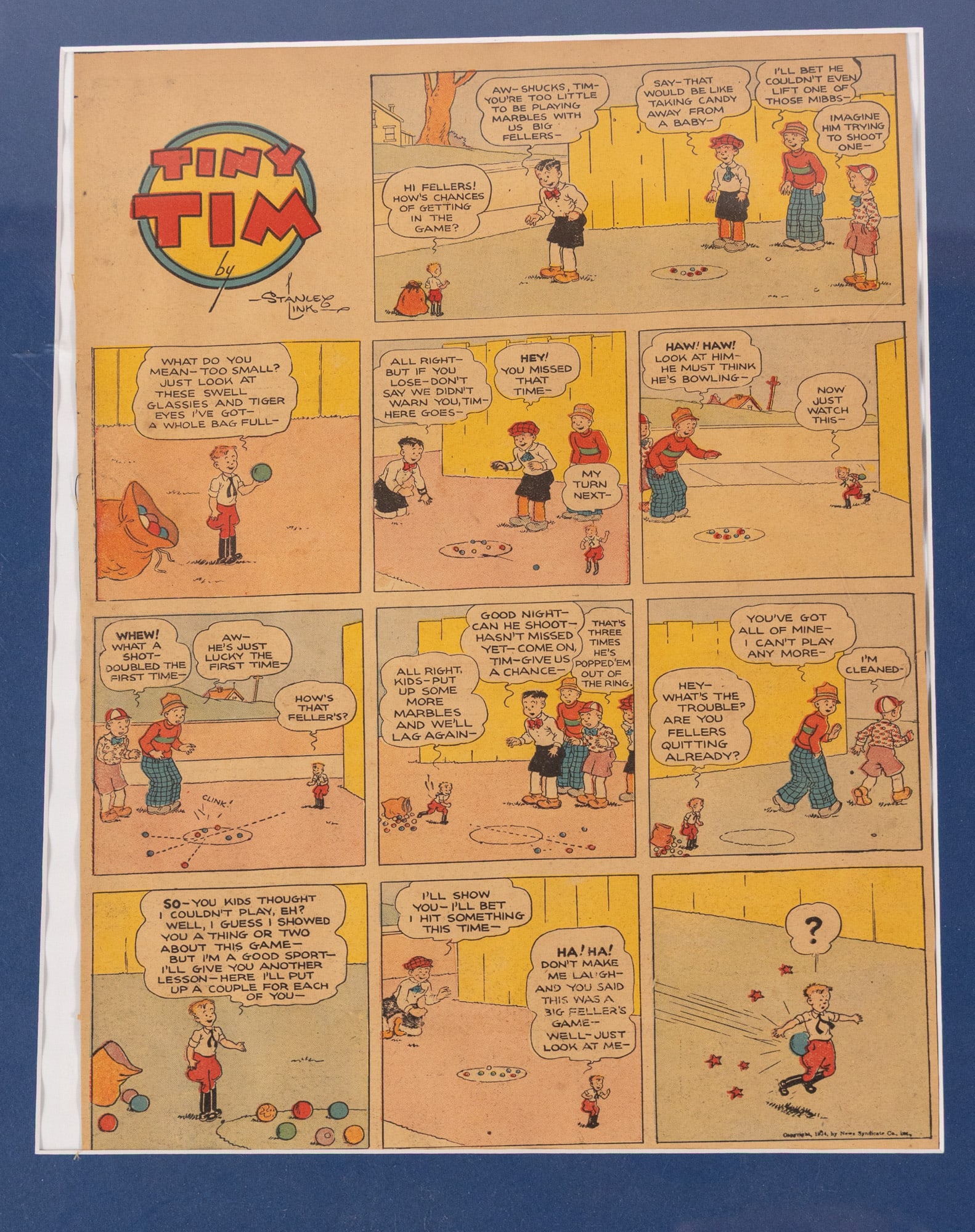 Three "Tiny Tim" Framed Comic Half-Pages - 2