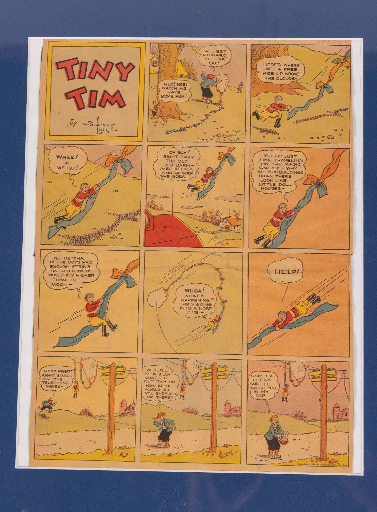 Three "Tiny Tim" Framed Comic Half-Pages - 3