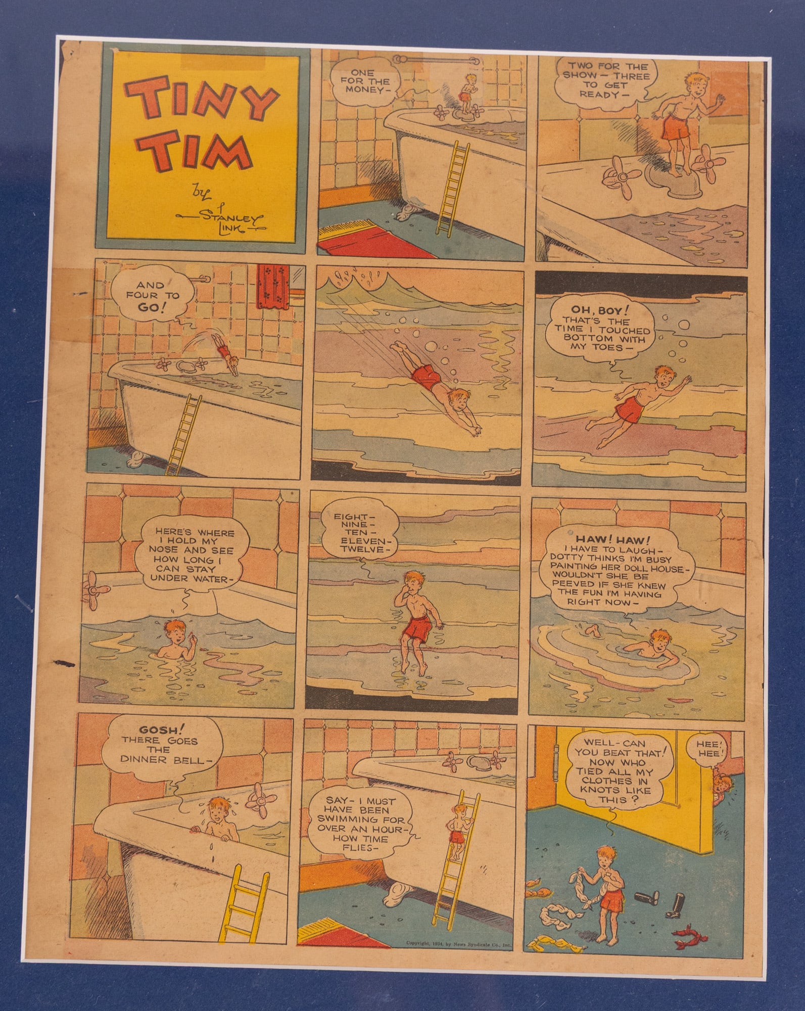 Three "Tiny Tim" Framed Comic Half-Pages - 4