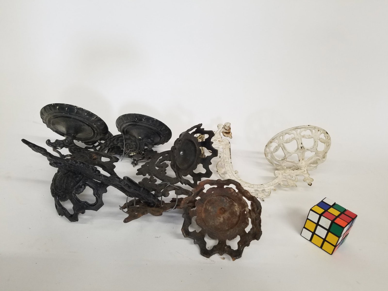 Assortment of Victorian Cast Iron Wall-Mount Sconces - 2