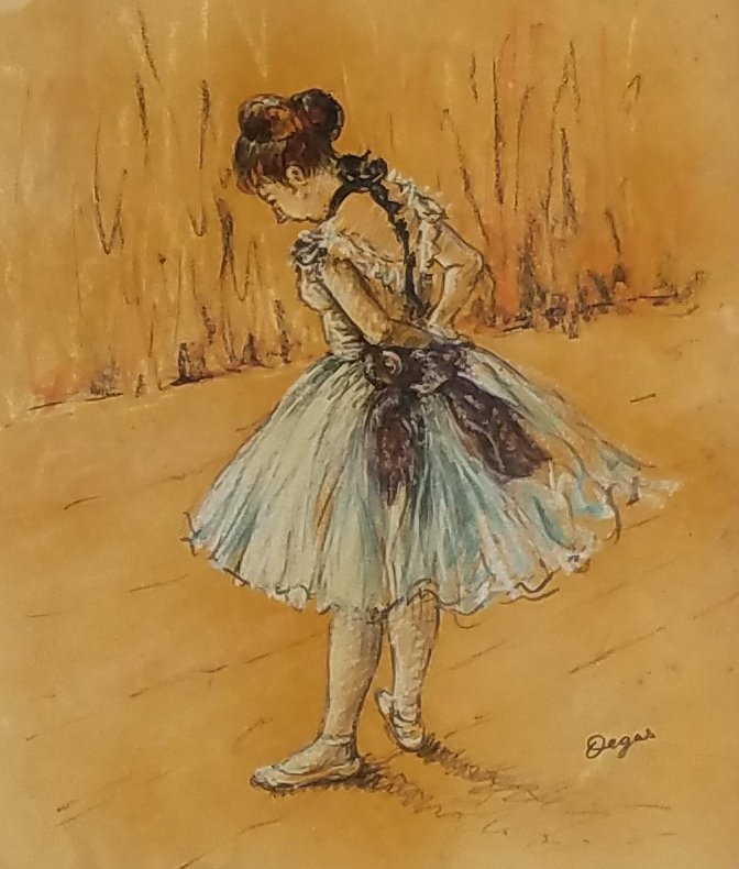 Edgar Degas (Pastel on Paper): Pastel on Paper 10 1/2 x 9" COA from Laurence Lefflen art appraisal.