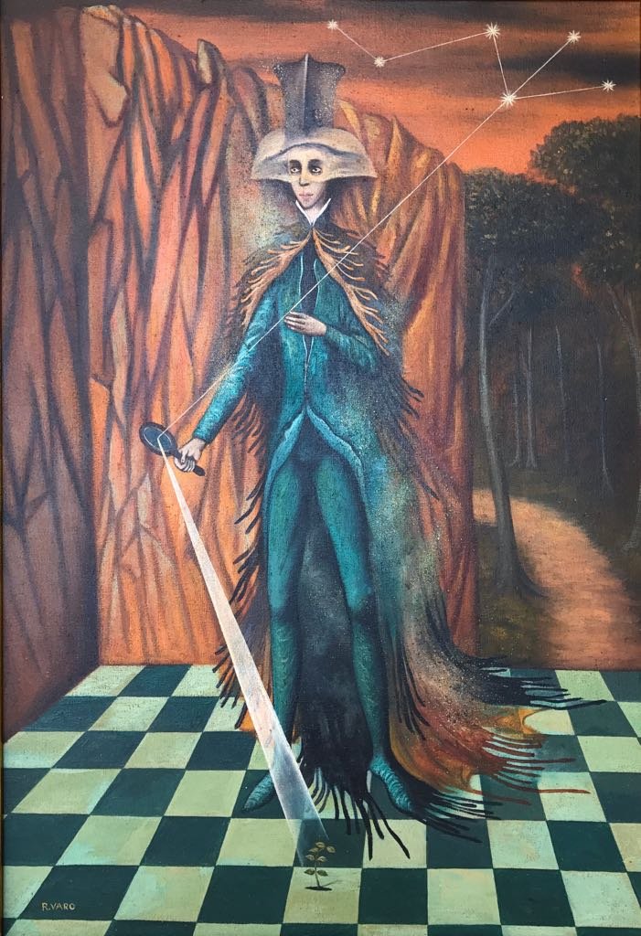 Remedios Varo (Oil on Canvas): Oil on canvas painting 25 1/2 x 18\' with a certificate of authenticity from (INBA) Instituto Nacional de Bellas Artes.