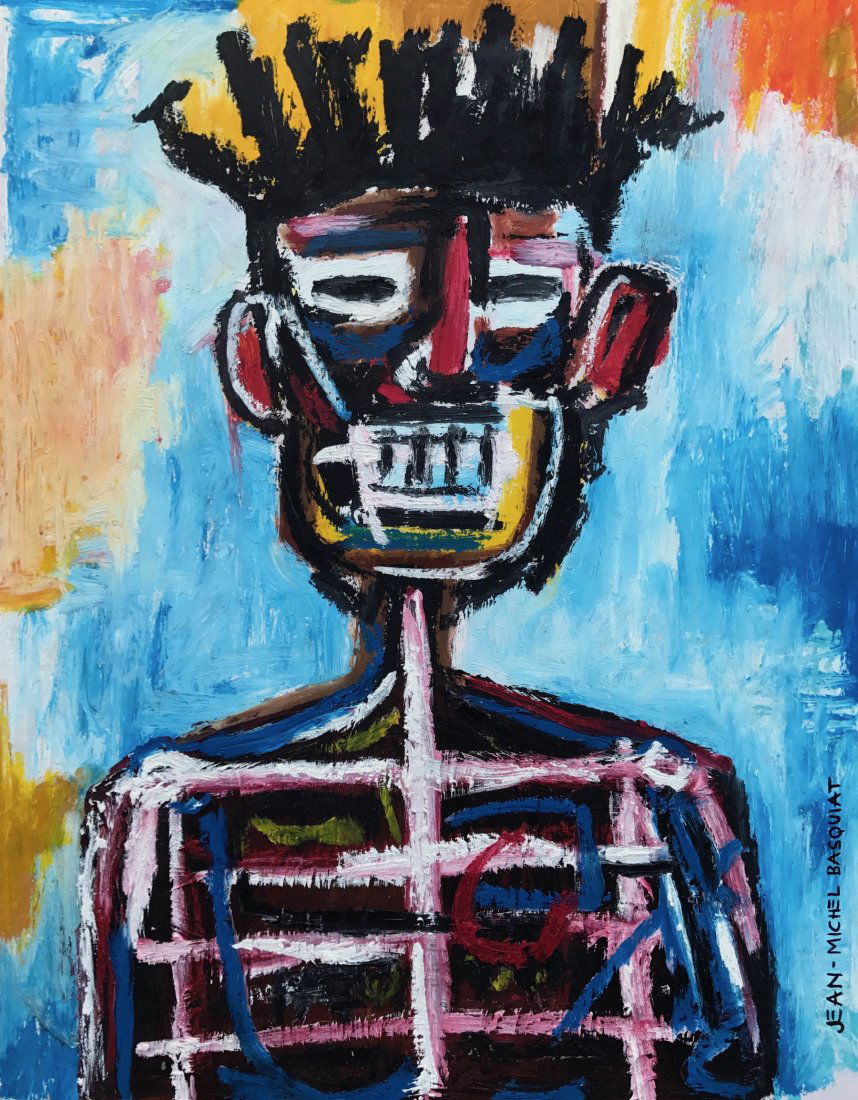 Jean Michel Basquiat (Mixed media on paper) (1 of 2)
