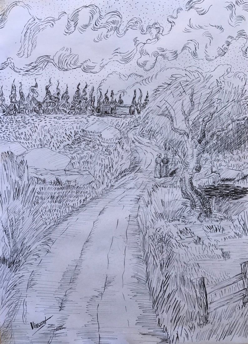 Ink on paper Painting (1 of 2)