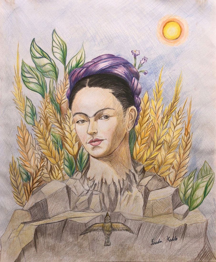 Frida Kahlo (Colored Pencil on Paper) (1 of 3)