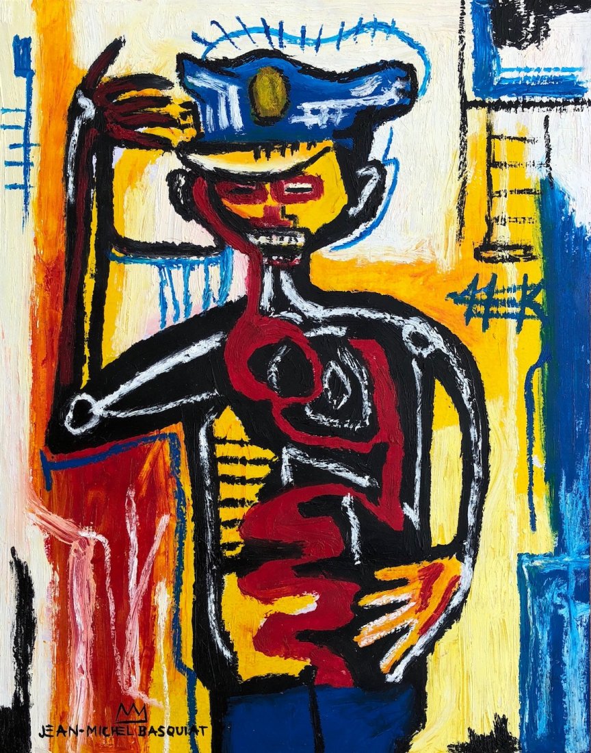 Jean Michel Basquiat (Mixed Media on Paper) (1 of 3)