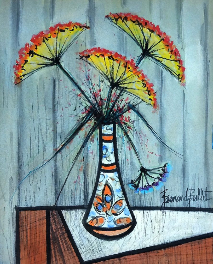 Watercolor on paper Painting signed Bernard Buffet (1 of 1)