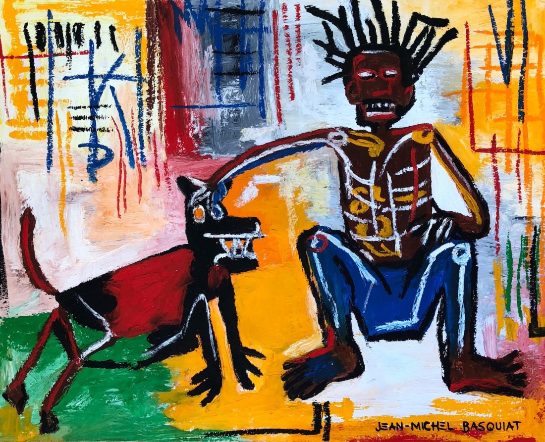 Jean Michel Basquiat (Mixed media on paper) (1 of 3)