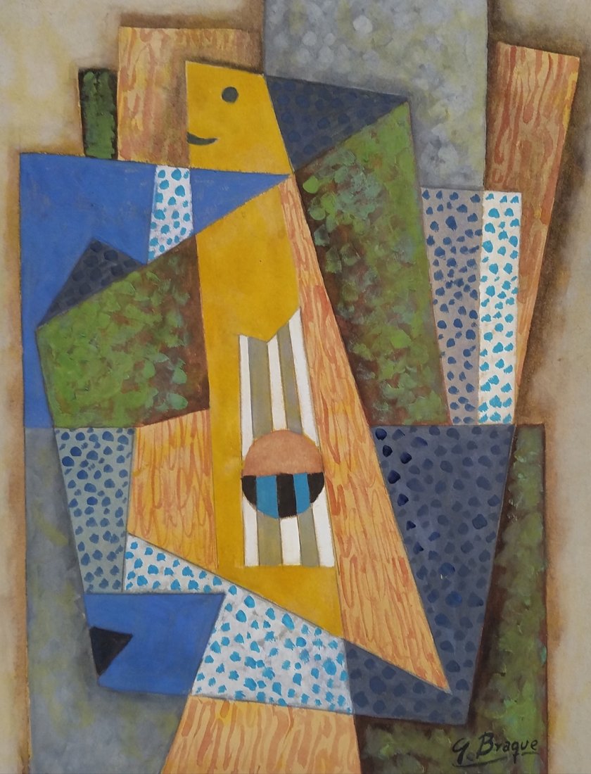 Painting signed Braque Gouache on paper (1 of 1)
