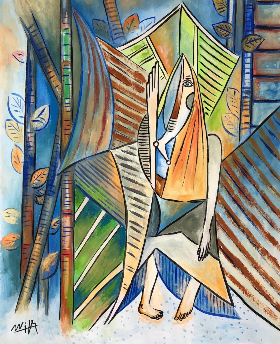 Wifredo Lam (Gouache on Paper): Wifredo Lam (Gouache on Paper) Size: 13.5 by 11 1/8 inches. Provenance:COA from the cuban art expert Luis Lastra. The painting is framed