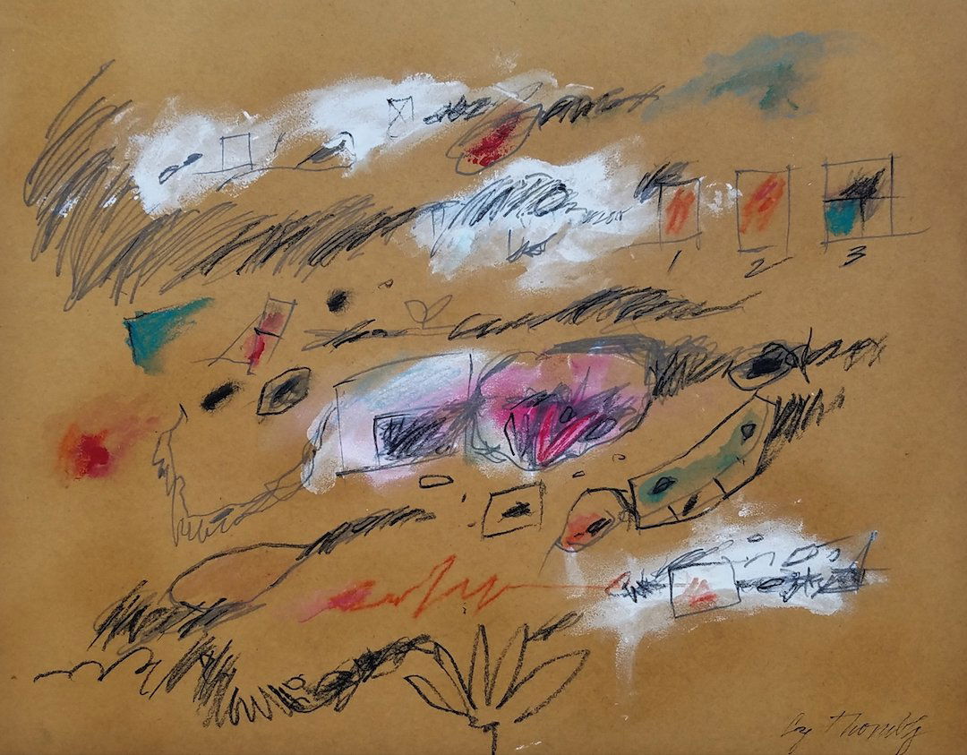 Signed Cy Twombly (Mixed Media on paper) (1 of 1)
