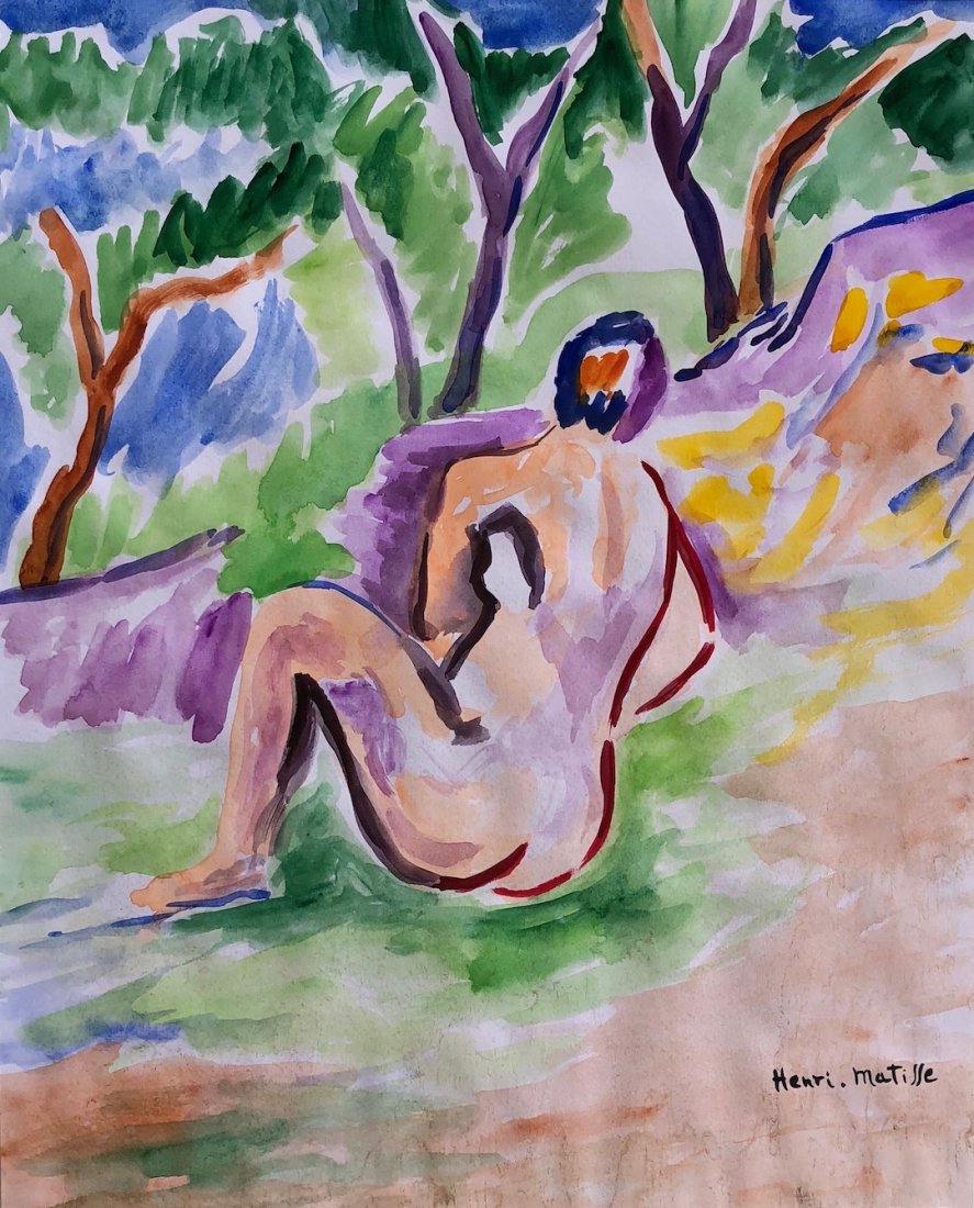 Henri Matisse (Watercolor on Paper) (1 of 3)