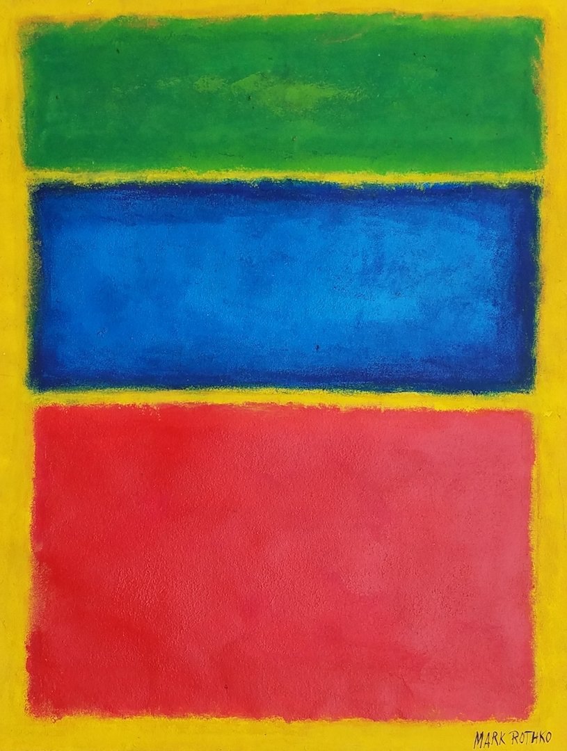 Signed Mark Rothko (Gouache on Paper) (1 of 3)