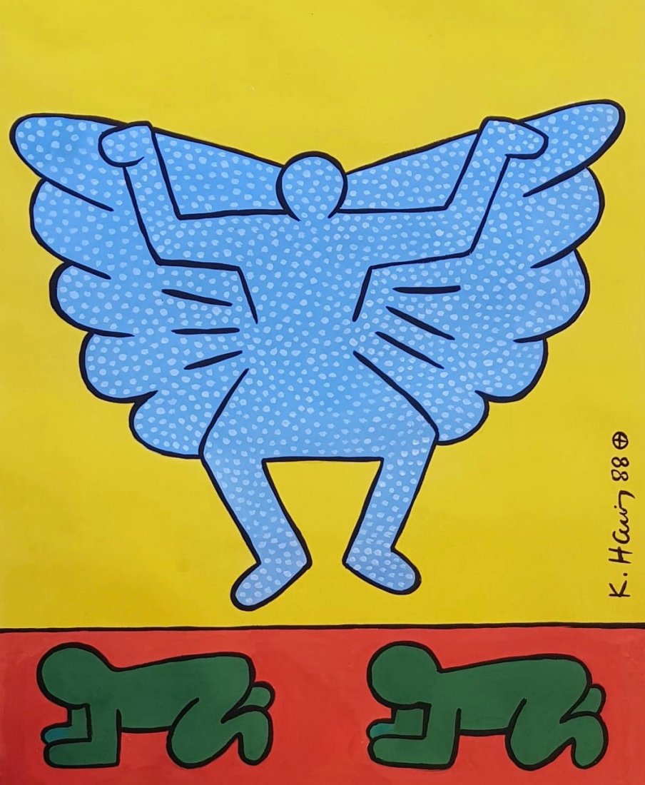 Keith Haring (Gouache on Paper) (1 of 3)