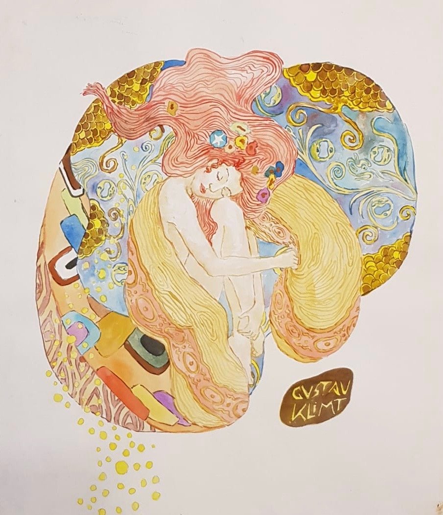 Gustav Klimt (Watercolor on Paper) (1 of 3)