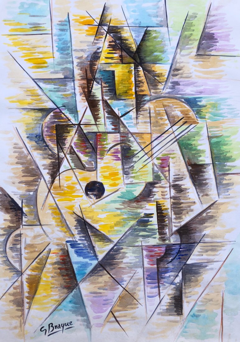 Georges Braque (Watercolor on Paper) (1 of 3)