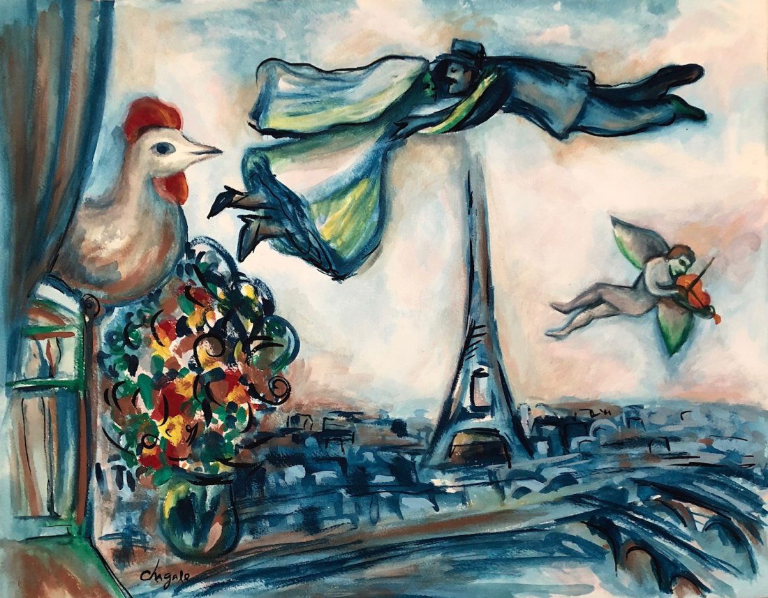 Marc Chagall (Gouache on Paper ) (1 of 4)