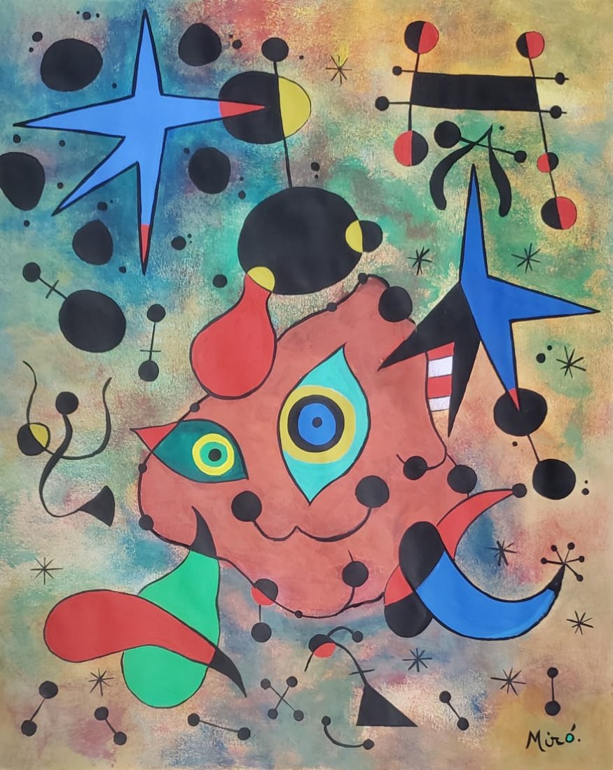 Joan Miro (Gouache on Paper) (1 of 3)
