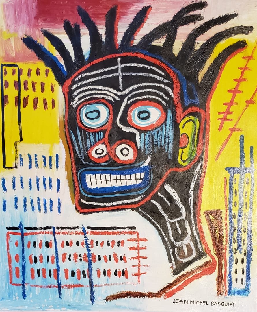 Jean-Michel BASQUIAT (1960-1988) Mixed media on Paper: Jean Michel Basquiat Oilstick on Paper Painting.Signed Lower Right Jean Michel Basquiat. Size: 15 x 12 5/8" Name: Untitled. Provenance:Private collection new York Adquired by a friend of the artist. a