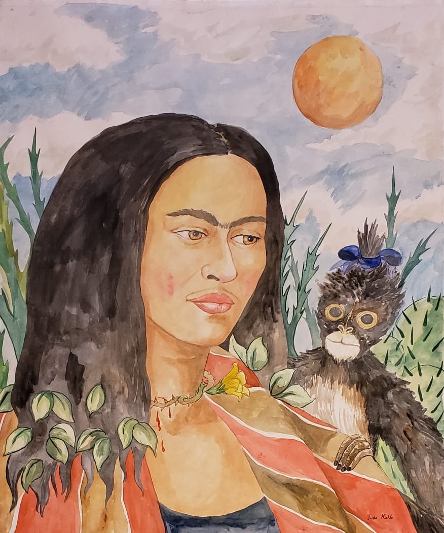 Frida Kahlo (1907-1954 Watercolor on paper) (1 of 4)
