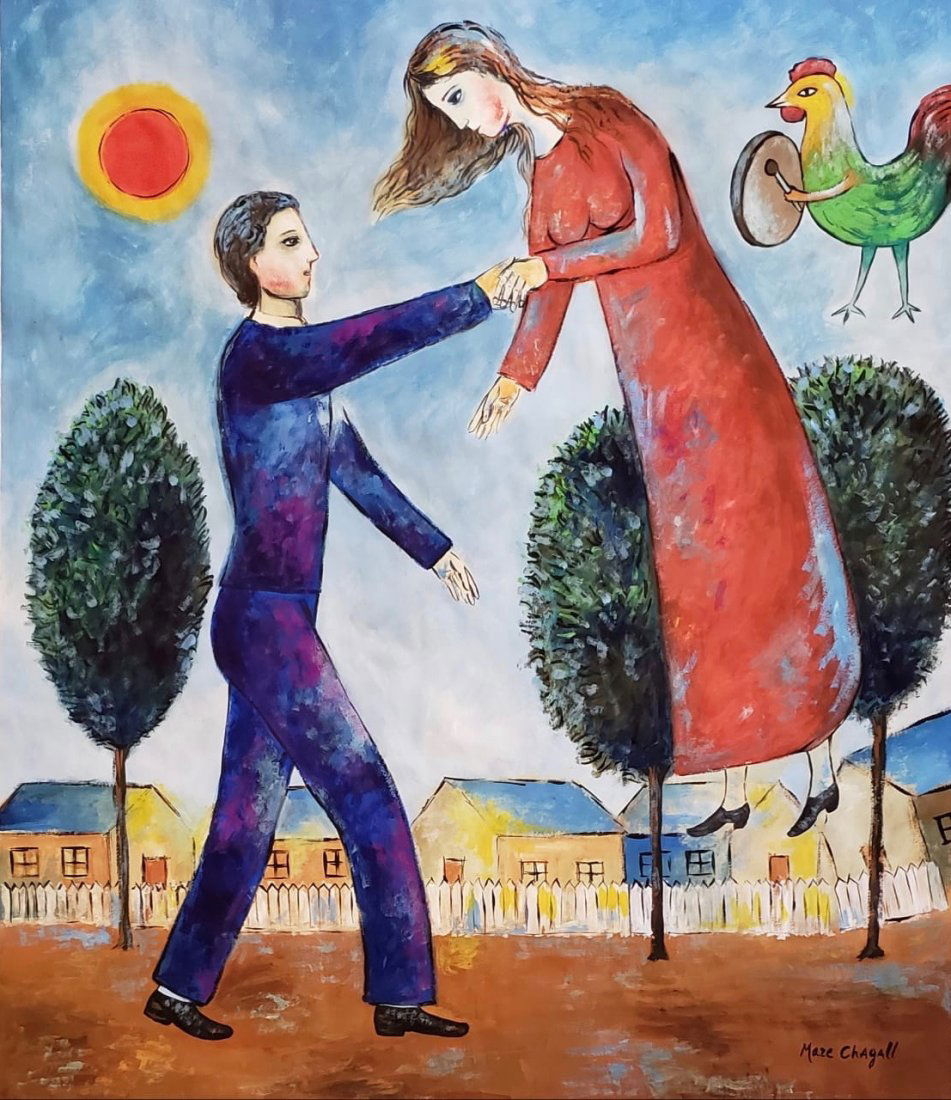 French Gouache on Paper Painting (1 of 3)