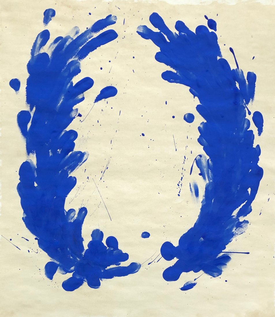 Yves Klein (Blue pigment on Paper) In the Style of (1 of 3)