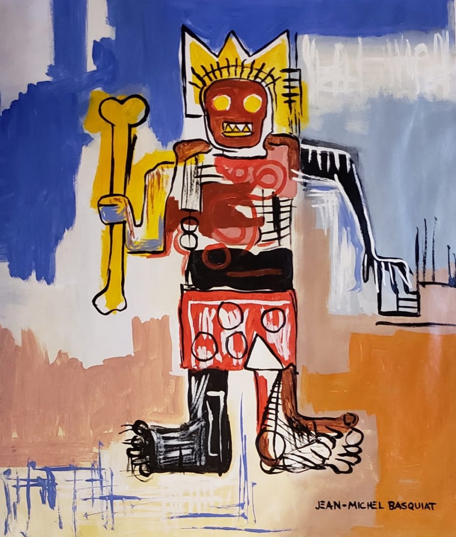 Jean Michel Basquiat (Mixed media on paper) Style of (1 of 3)