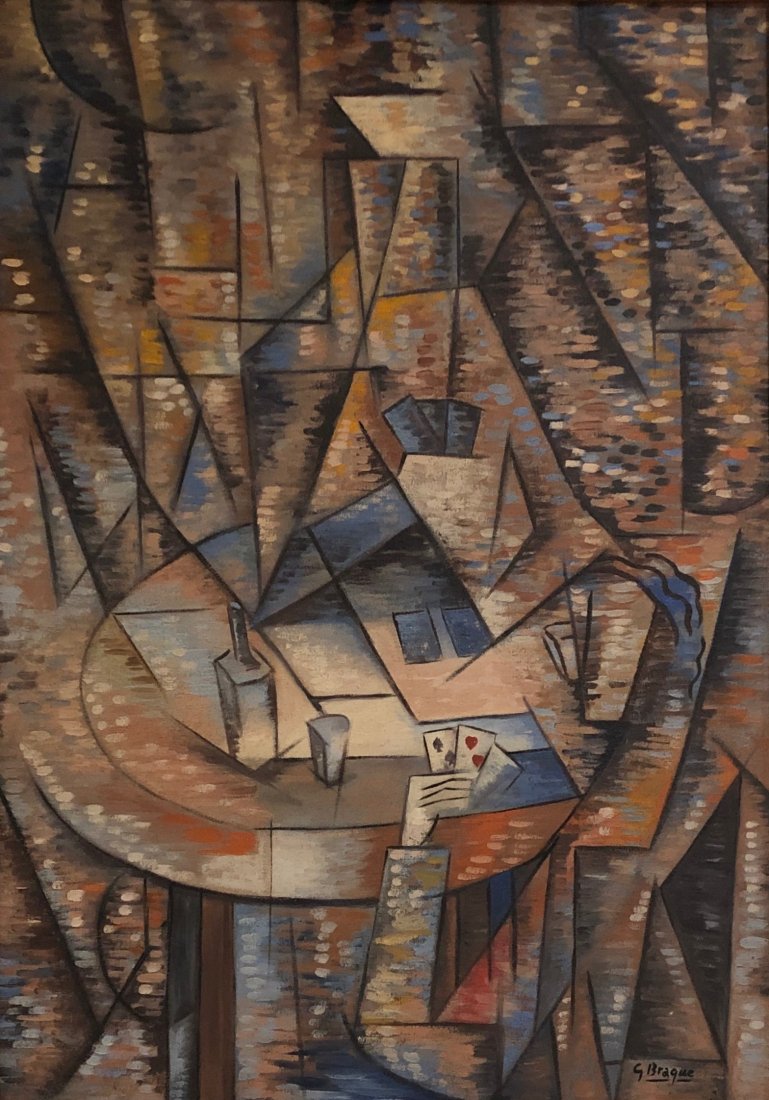 Georges Braque (Oil on Canvas) In the Style of: G. Braque appears lower right. Measures: : 23 5/8 x 16 ¾ Inches. Technique: Oil on Canvas Provenance: Private collection Daniel Henry, Andre Lafevre Paris , Private collection US sold by 1973. Lived 