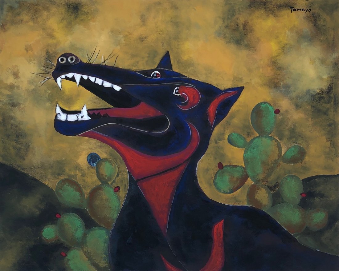 Rufino Tamayo (Gouache on Paper) In the Style of: Tamayo appears upper right. Painting Size: 11 ¾ x 14 7/8 Inches. Provenance: Collection of Mr Roberto Montenegro Mexico City. National Institute of Fine Art Mexico, Private Collection Mexico DC. Live