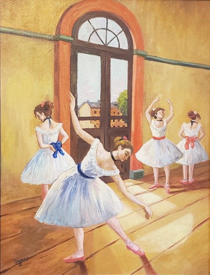 Edgar Degas (Oil on Canvas) In the Style of: Degas appears lower right, Measures: 14 1/4 x 11 1/4 inches, Technique: Oil on Canvas. Provenance: Jean Dieterle Paris , Private collection France. Lived between (19 July 1834 Â– 27 September 1917)