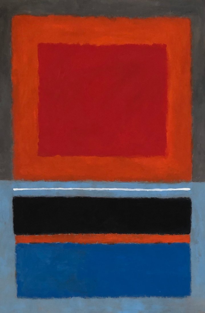 Mark Rothko (Gouache on Paper) In the style of: Mark Rothko appears on verso. Measures: 18 x 12 inches. Technique: Gouache on paper. Provenance: Private Collection Tokyo Japan Purchase in Japan by 1968. (September 25, 1903 – February 25, 1970), w