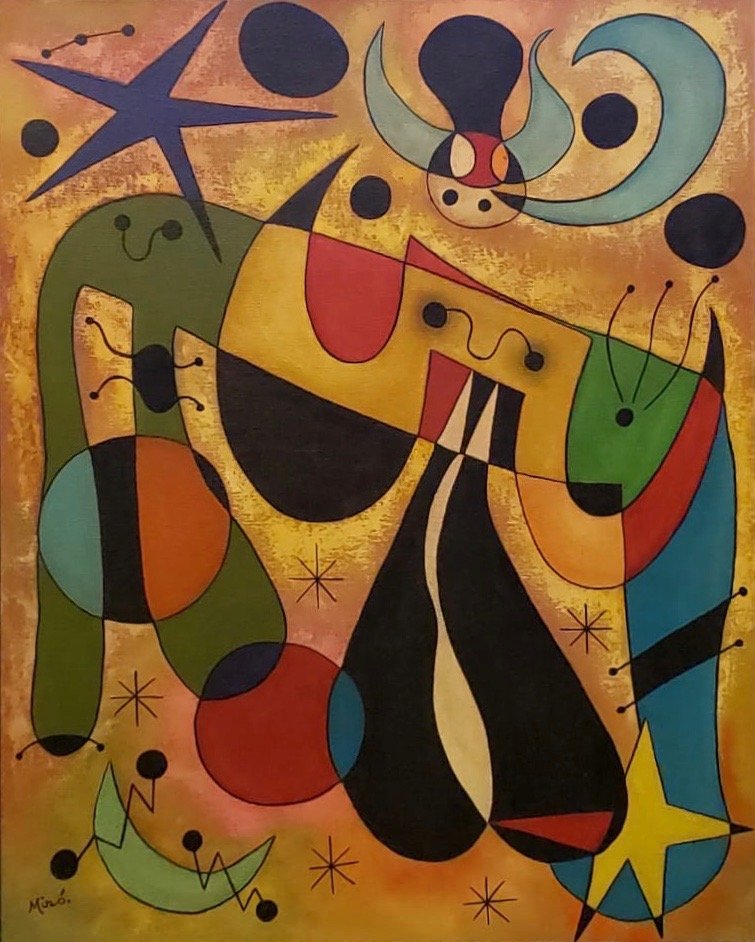 Joan Miro (Oil on Cnavas) In The Style of Sep 18, 2019