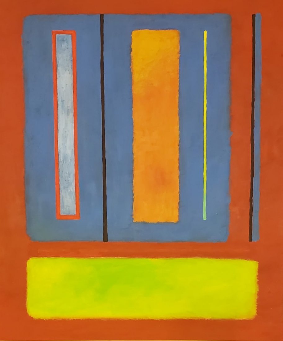 Mark Rothko (Gouache on Paper) In the Style of: Mark Rothko appears on verso. Technique: Gouache on paper. Measures: 23 x 20 inches. Provenance: Private collection Unuted States Joseph Bransten Private collector.A Certificate Accompanies this Piece