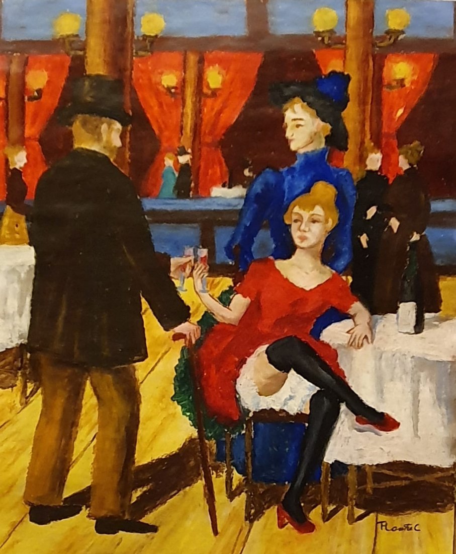 Henri de Toulouse Lautrec (Pastel on Paper)in the style: T Lautrec appears lower right. Technique: Pastel on paper. Measures: 14 x 11 inches. Provenance: Private Collection French Maurice Guibert Anon Sale Anon Sale 1950 Descent by the Grandfather of curren