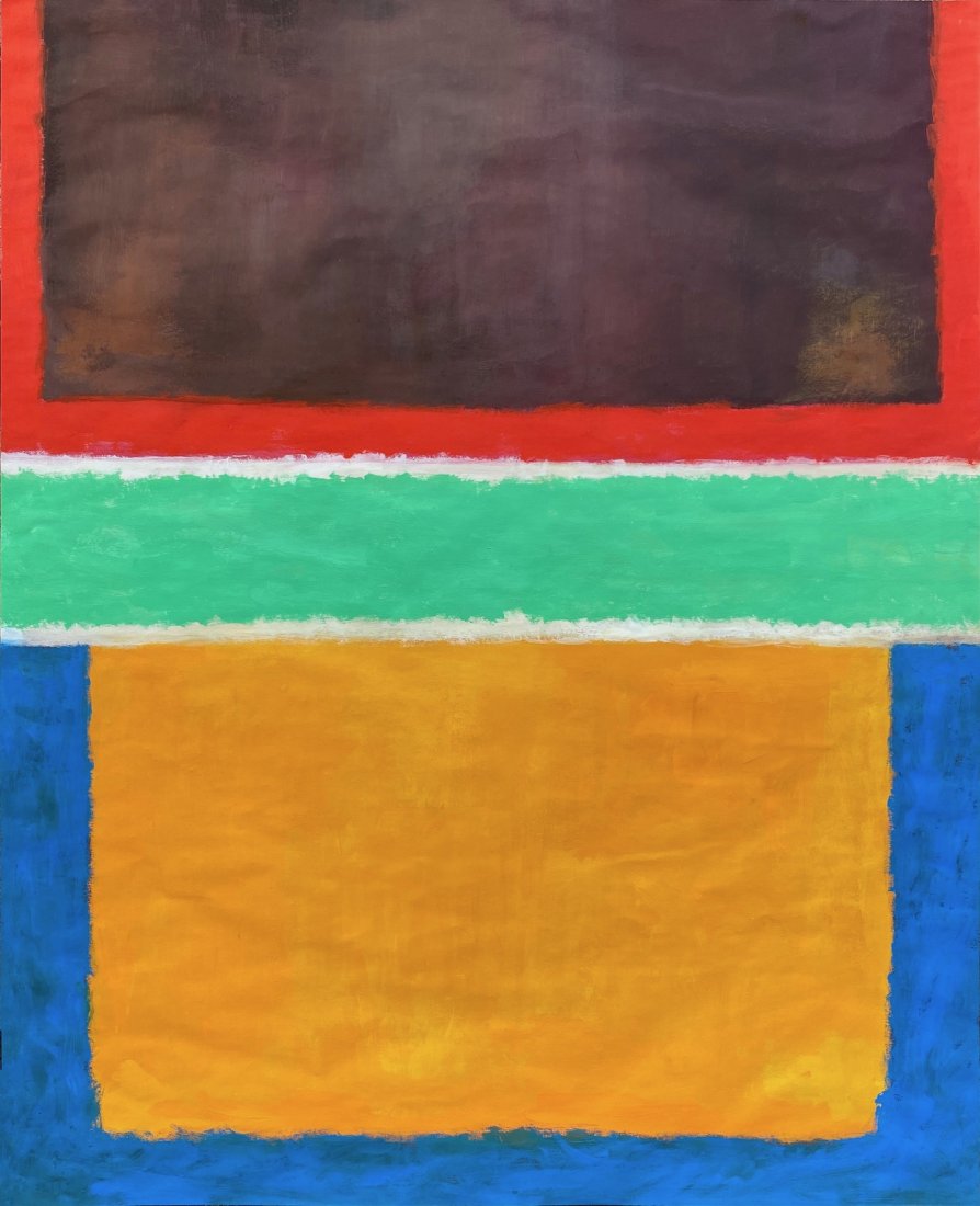 Mark Rothko (Gouache on Paper) In the style of: Mark Rothko Appears in the Back of the painting. Technique: Gouache on paper, Painting. Measures: 21 x 17 Inches. Provenance:Purchased in a Artist Exposition New York, By Laura Samber. Private Collect