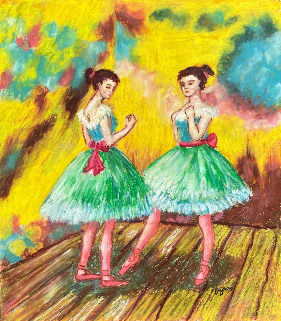 Edgar Degas (Pastel on Paper) In the Style of: Degas appears lower right. Technique: Pastel on paper Drawing. Measures: 14 x 12 inches. Provenance:Marcel Guerin , Private collection Paris, Anon sale 1960 private collector Texas..A Certificate Acco