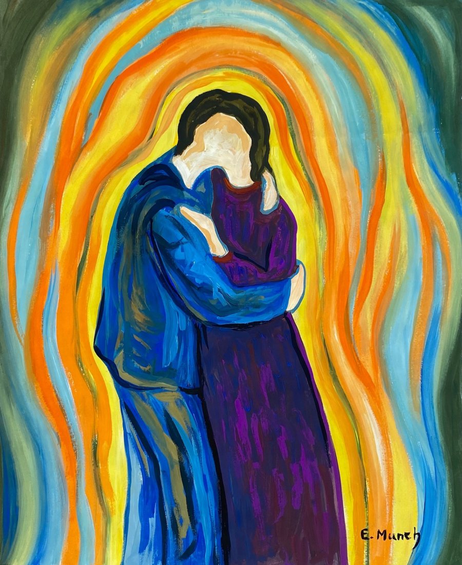 Edvard Munch (Watercolor on Paper) In the style of: E. Munch appears in lower right. Technique: Watercolor on paper. Measures: 14 1/4 x 12 3/8 inches. Provenance:Private Collection New York acquired by descent.A Certificate Accompanies this lot. Biogra