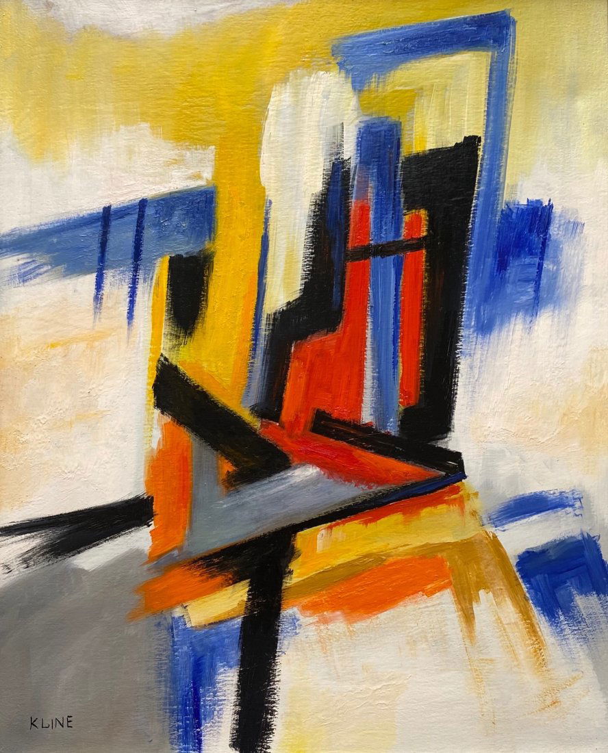 Franz Kline (Oil on Canvas) In the Style Of: Kline Appears in lower left. Technique: Oil on canvas, Painting. Measures: 19 x 15 Inches. Provenance:Private Collection New York Acquired directly from the artist as a Purchased. A Certificate Accomp